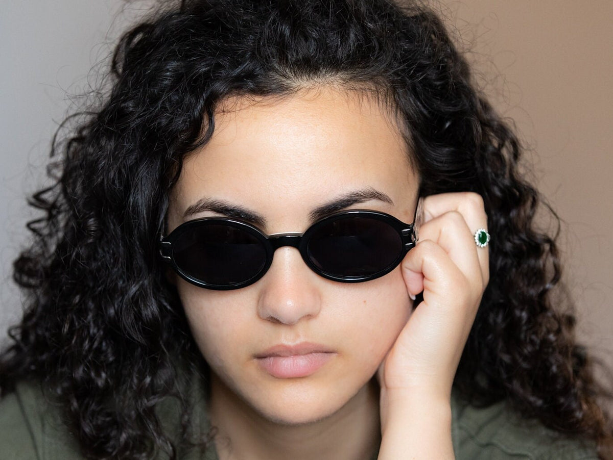 BYBLOS Rare 90s sunglasses vintage signature logo silver oval 165s 99750a82b21c0be4b766e41e025843  main image 2