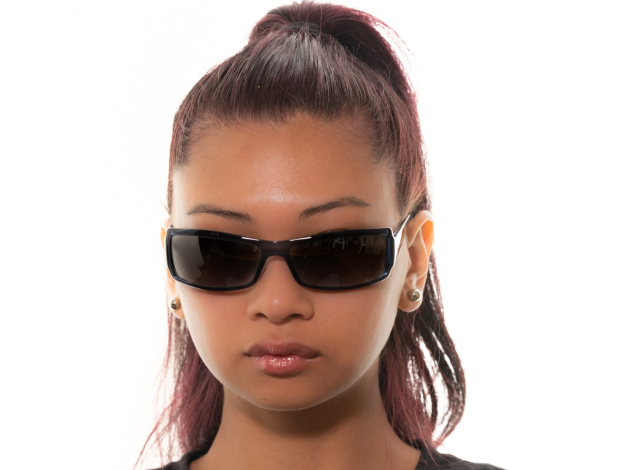 Vintage Ralph Lauren petite sunglasses from 2000s Ralph Lauren Blue Oval Sunglasses – Sunset Club Vintage main image 2