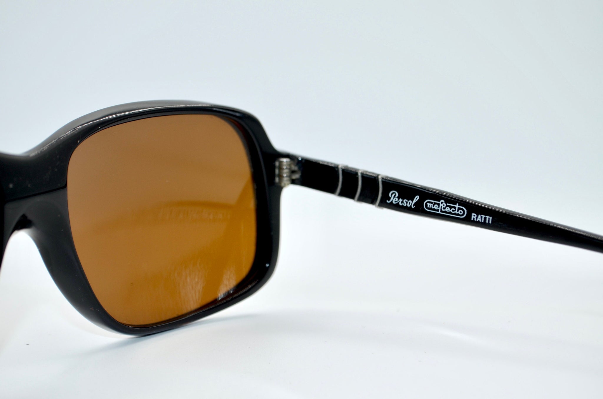 1970s PERSOL RATTI 58204 vintage sunglasses oversized black Lipari Vintage Eyewear