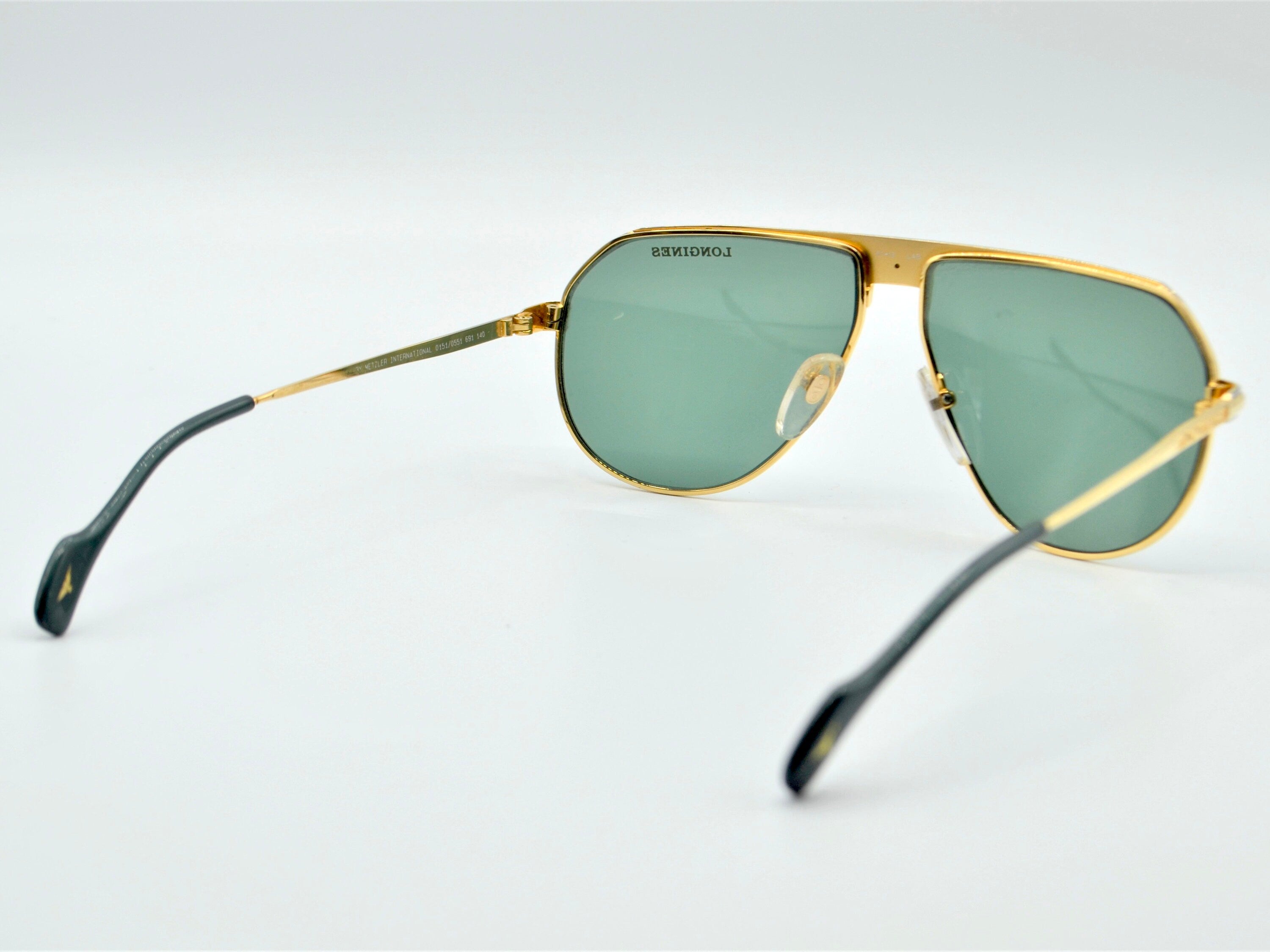 1980s LONGINES vintage sunglasses aviators gold and palladium