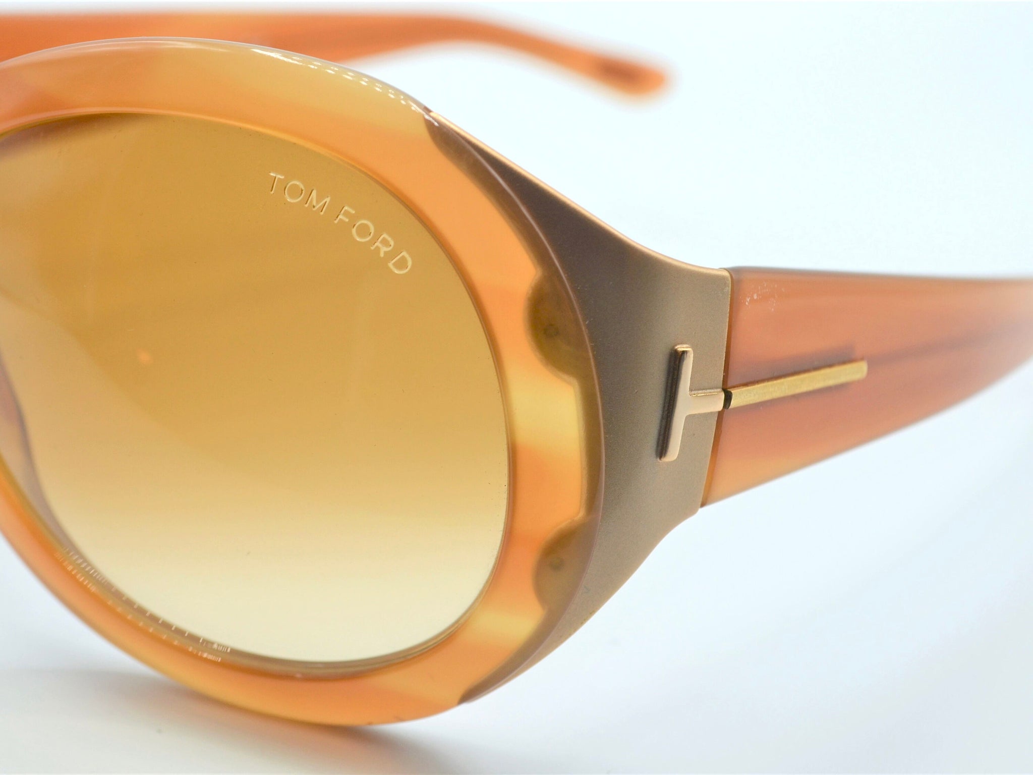 Tom Ford Elisabeth TF27 Brown Tortoise Sunglasses Unisex Oversized Round NEW TOM FORD FT0992/S Delphine-02 52E Authentic Women  main image 3