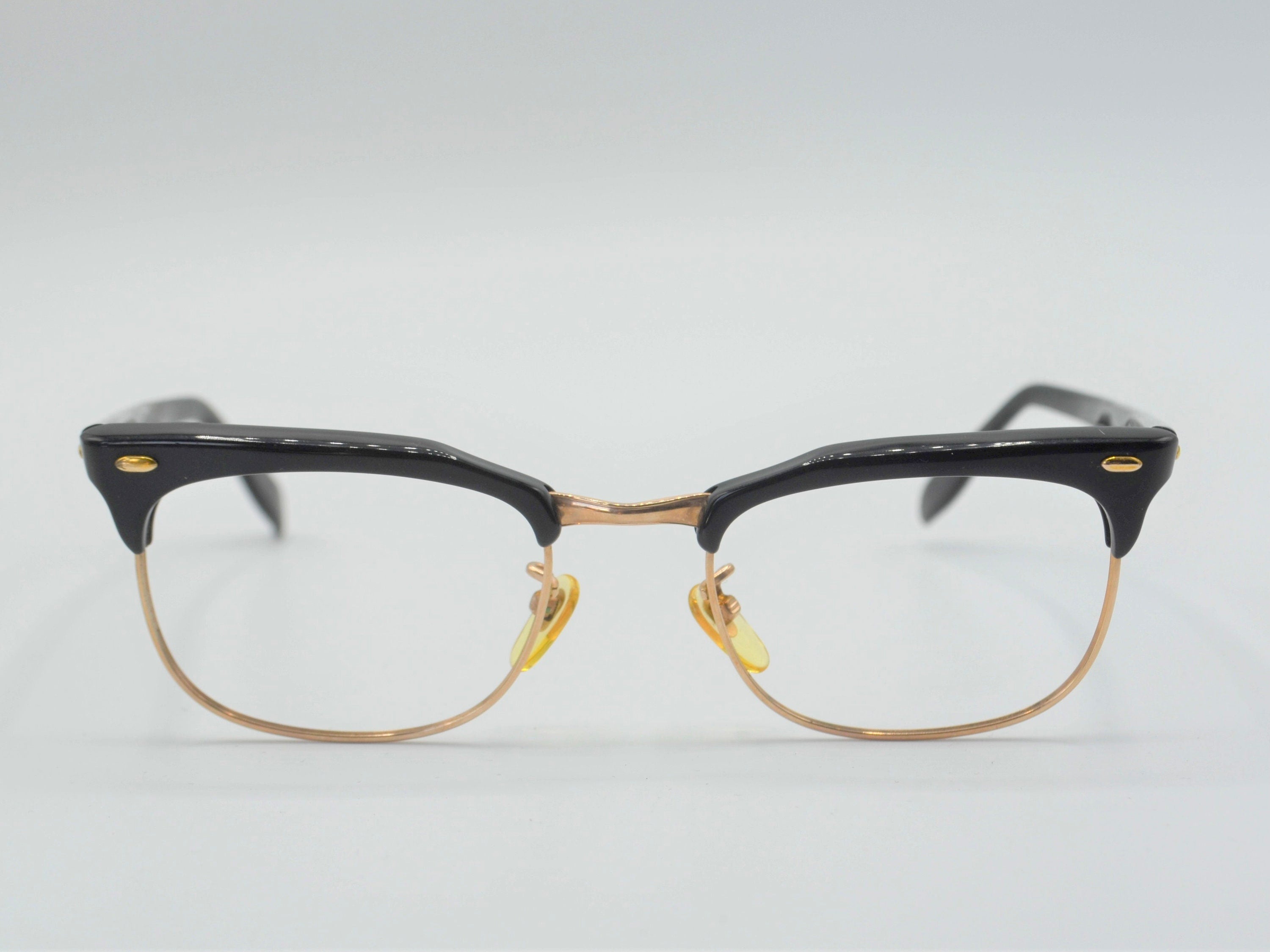 1950s VIENNALINE vintage browline eyeglasses black