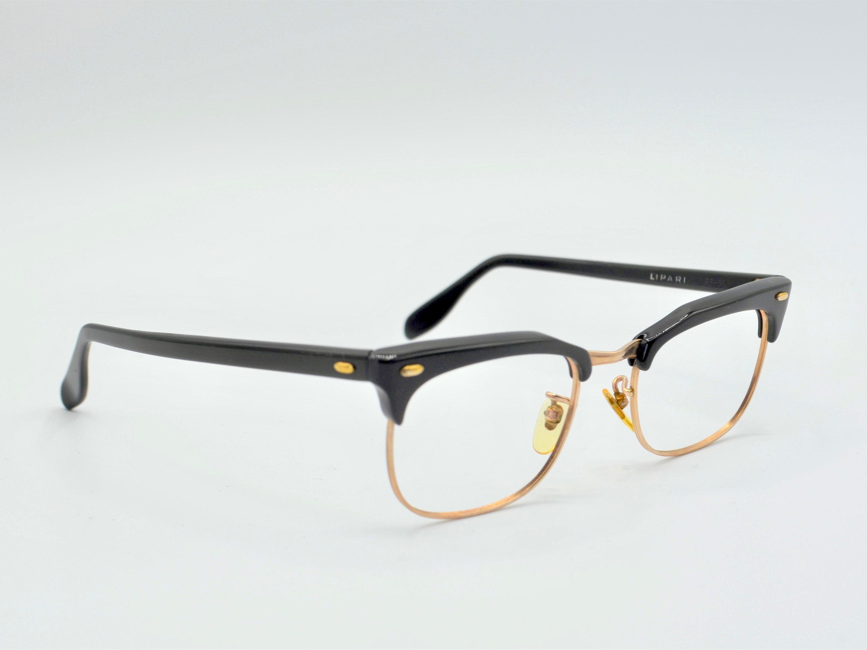 1950s VIENNALINE vintage browline eyeglasses black