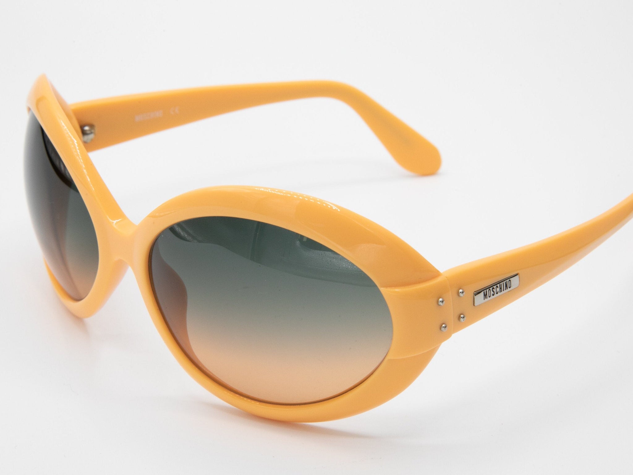 Moschino sunglasses peach orange oversized oval MO3716 MOSCHINO Orange Oversized Sunglasses | Blue Iridium Lenses  main image 3
