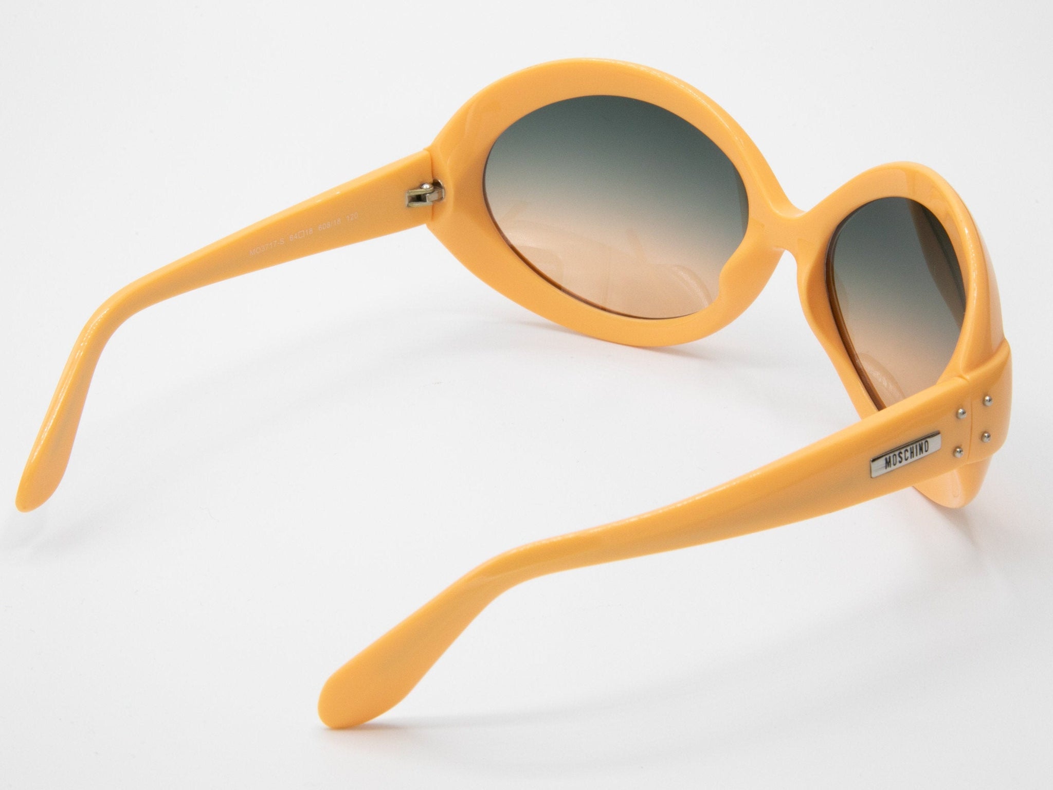 Moschino sunglasses peach orange oversized oval MO3716 MOSCHINO Orange Oversized Sunglasses | Blue Iridium Lenses  main image 2