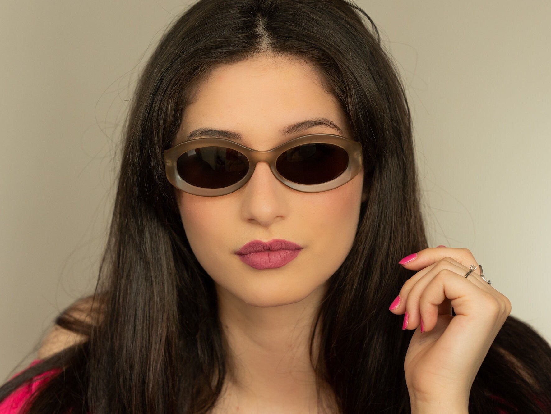 1990s FENDI SL7632 vintage oval sunglasses brown – Lipari  display picture 2
