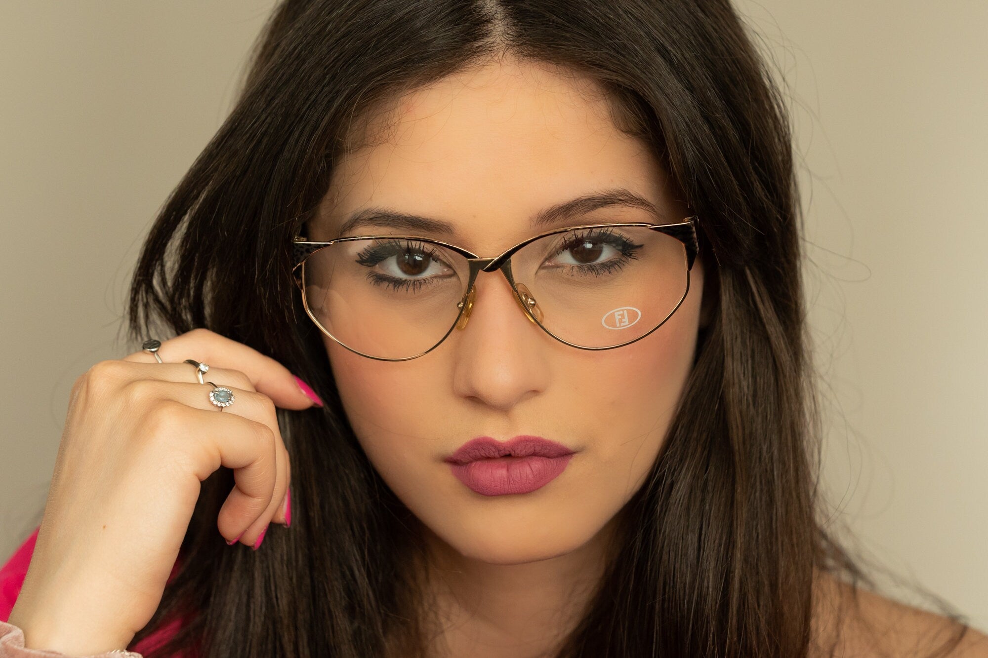 廃盤 90s〜2000s FENDI ハーフリムメガネ デッドストック Y2K 廃盤 90s〜2000s FENDI ハーフリムメガネ デッドストック Y2K